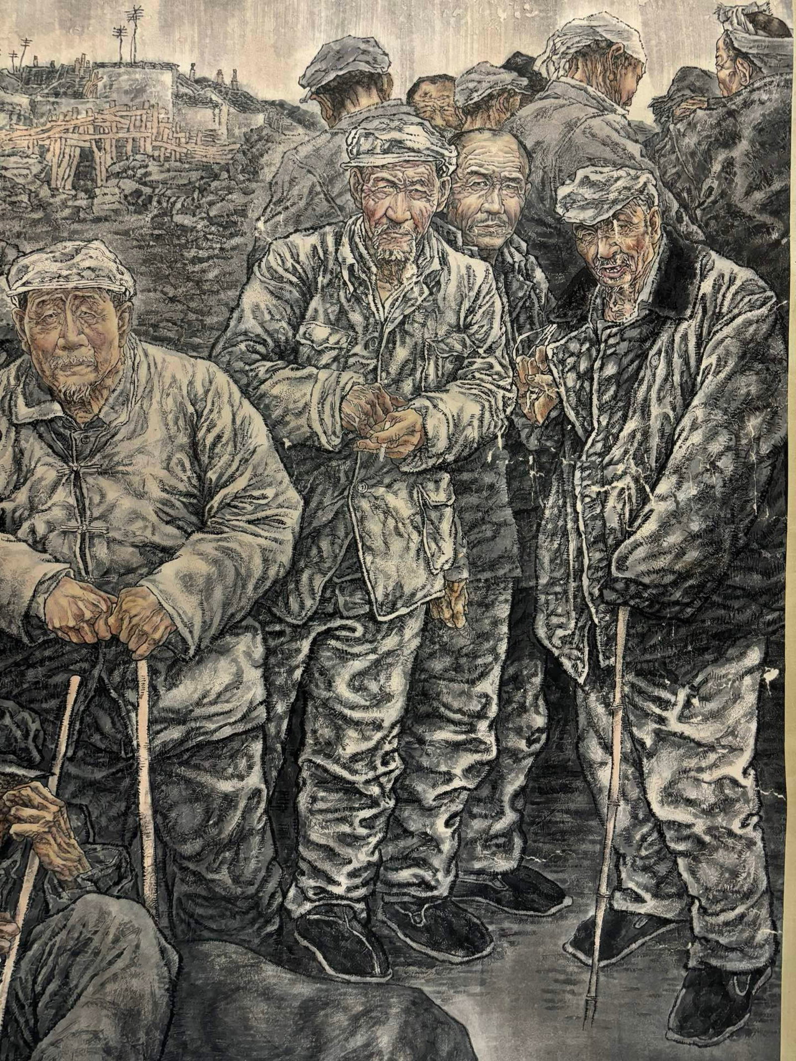 A Chinese Ink Painting of Figure on Paper,Liu Wenxi - 6