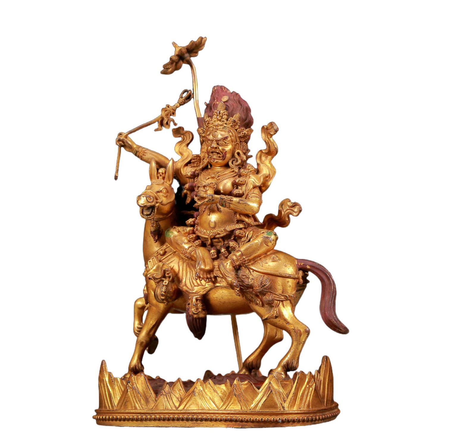 A Solemn Gilt Bronze Statue of Vajra - 4