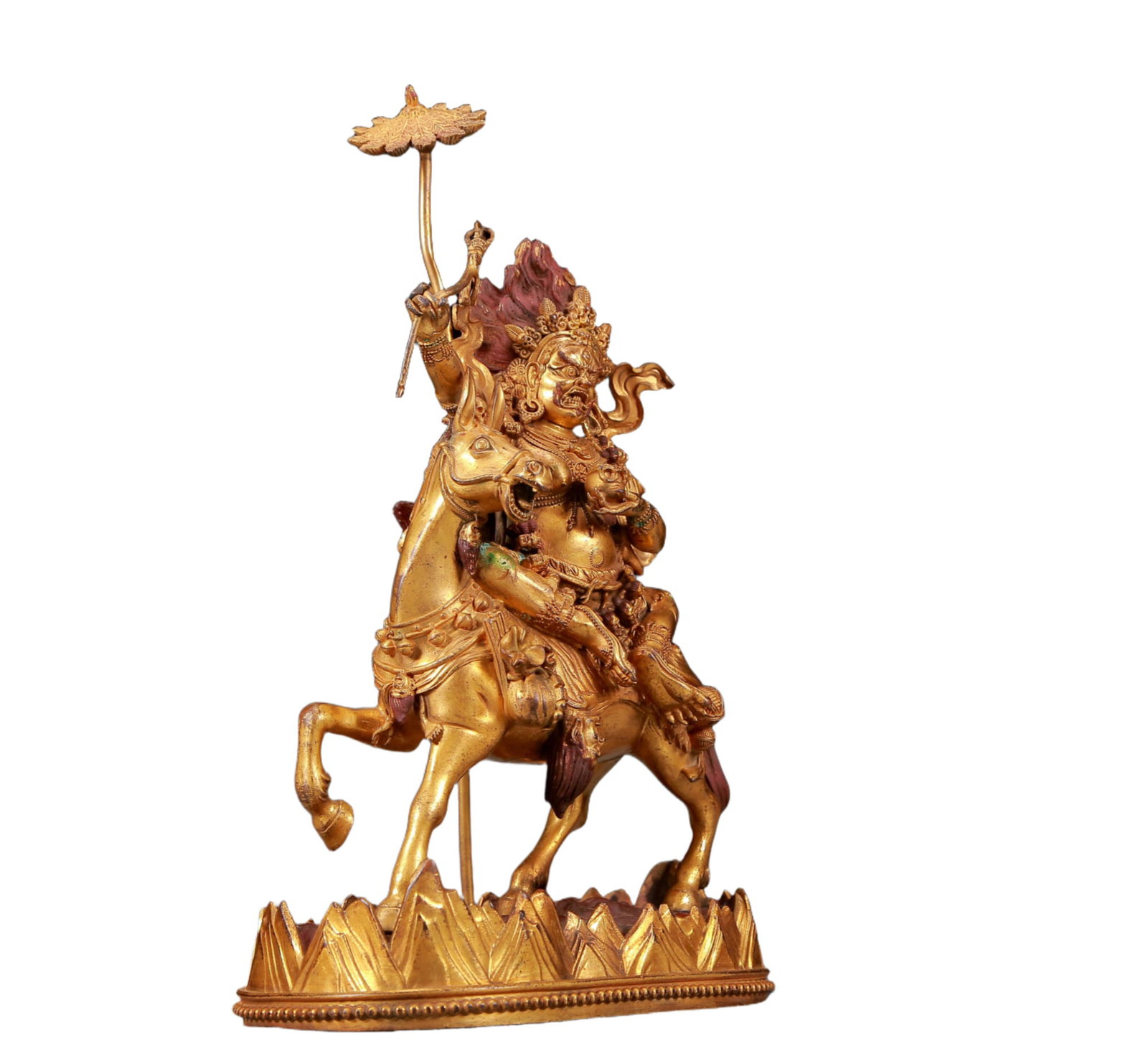 A Solemn Gilt Bronze Statue of Vajra - 5