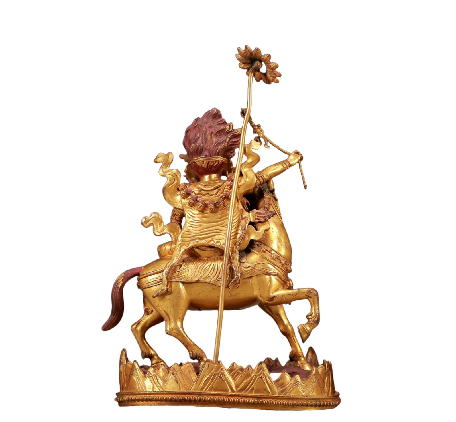 A Solemn Gilt Bronze Statue of Vajra - 6