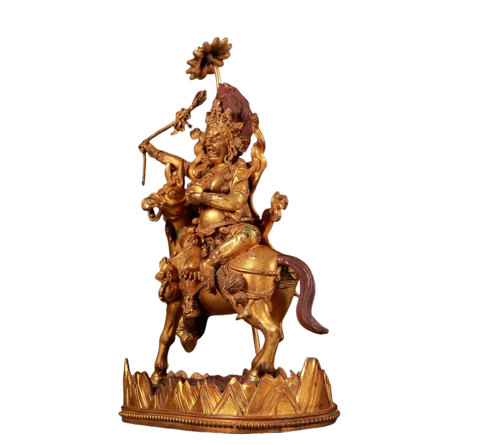 A Solemn Gilt Bronze Statue of Vajra - 7