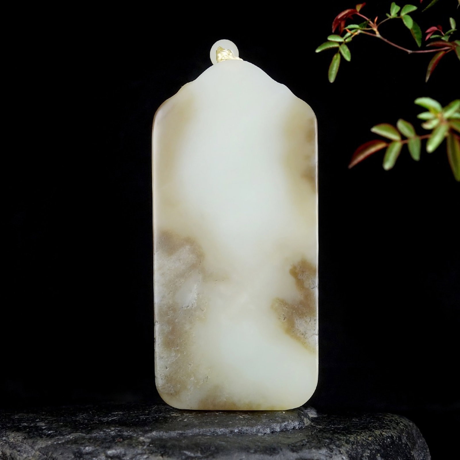 An Exquisite White Jade Lotus Pattern Pendant - 4