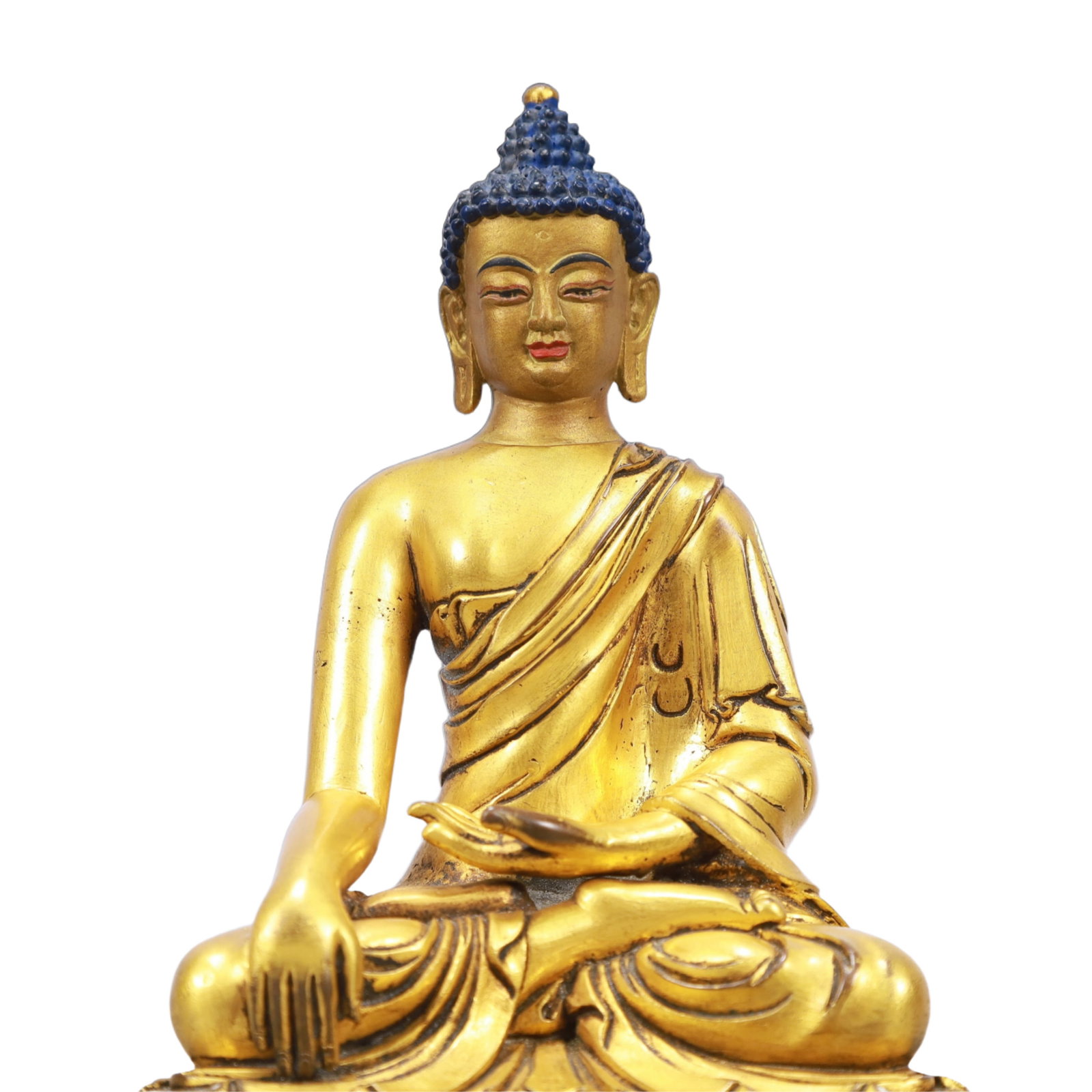 A Solemn Gilt Bronze Statue of Sakyamuni - 2