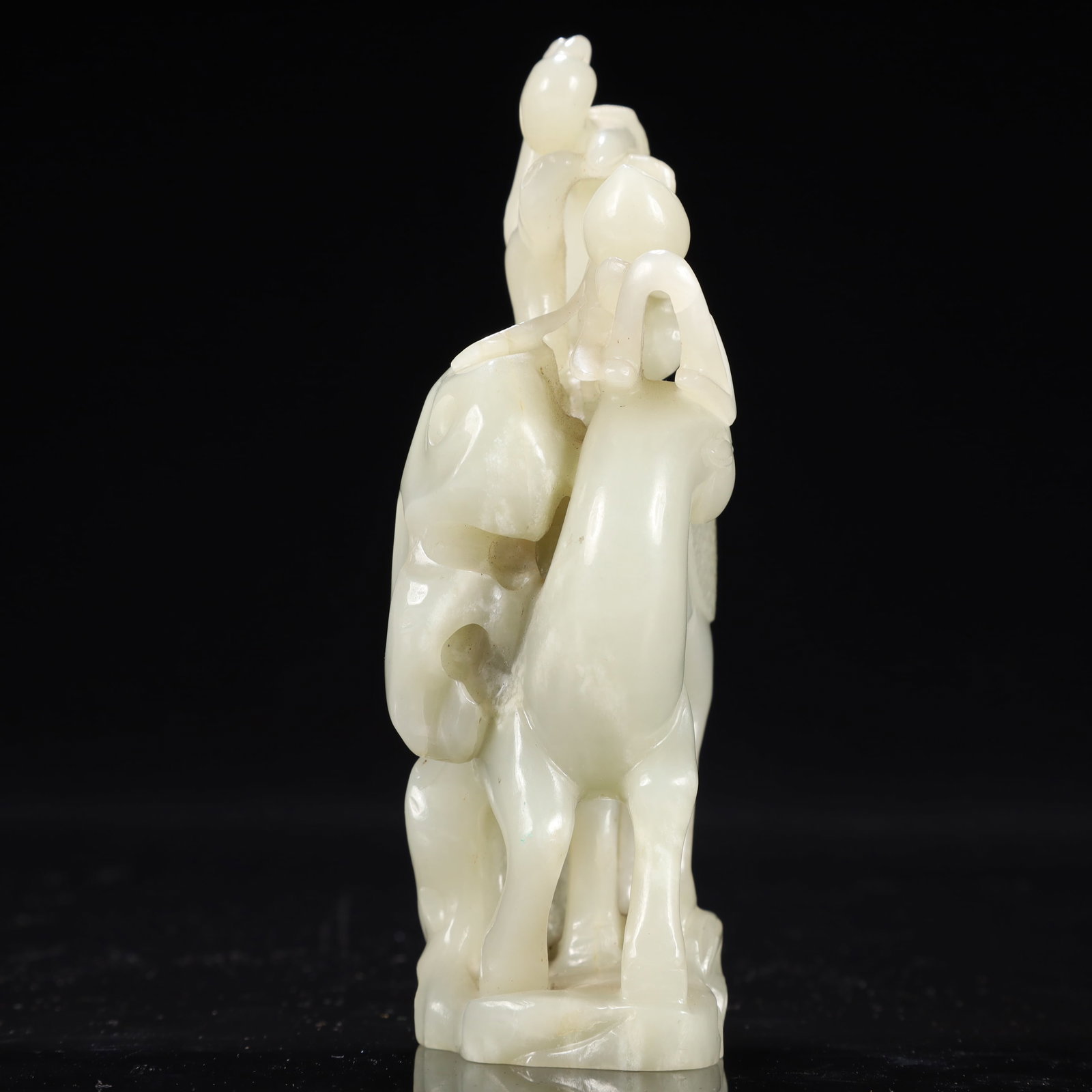 An Exquisite White Jade Crane Deer Ornament - 3