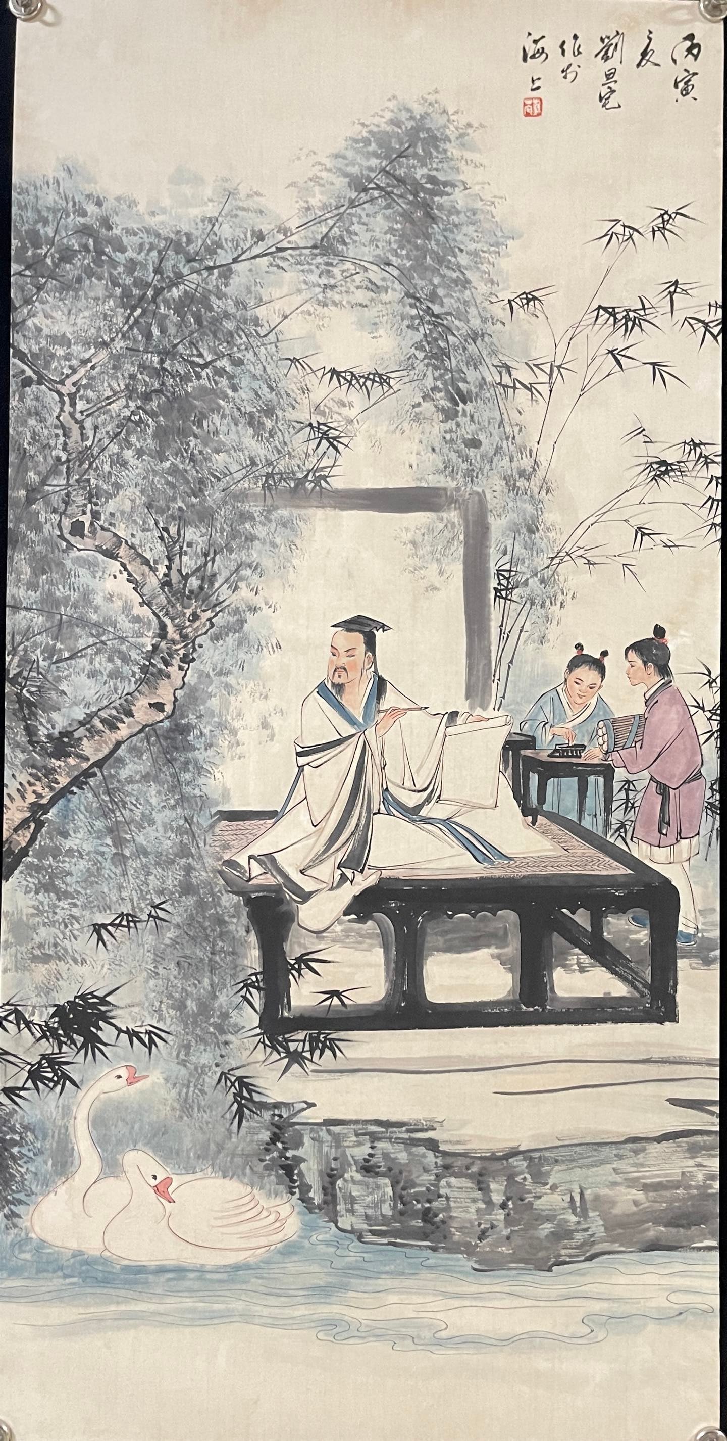 A Set of Chinese Ink Painting of Landscape and Figure on Paper,Liu Danzhai - 16
