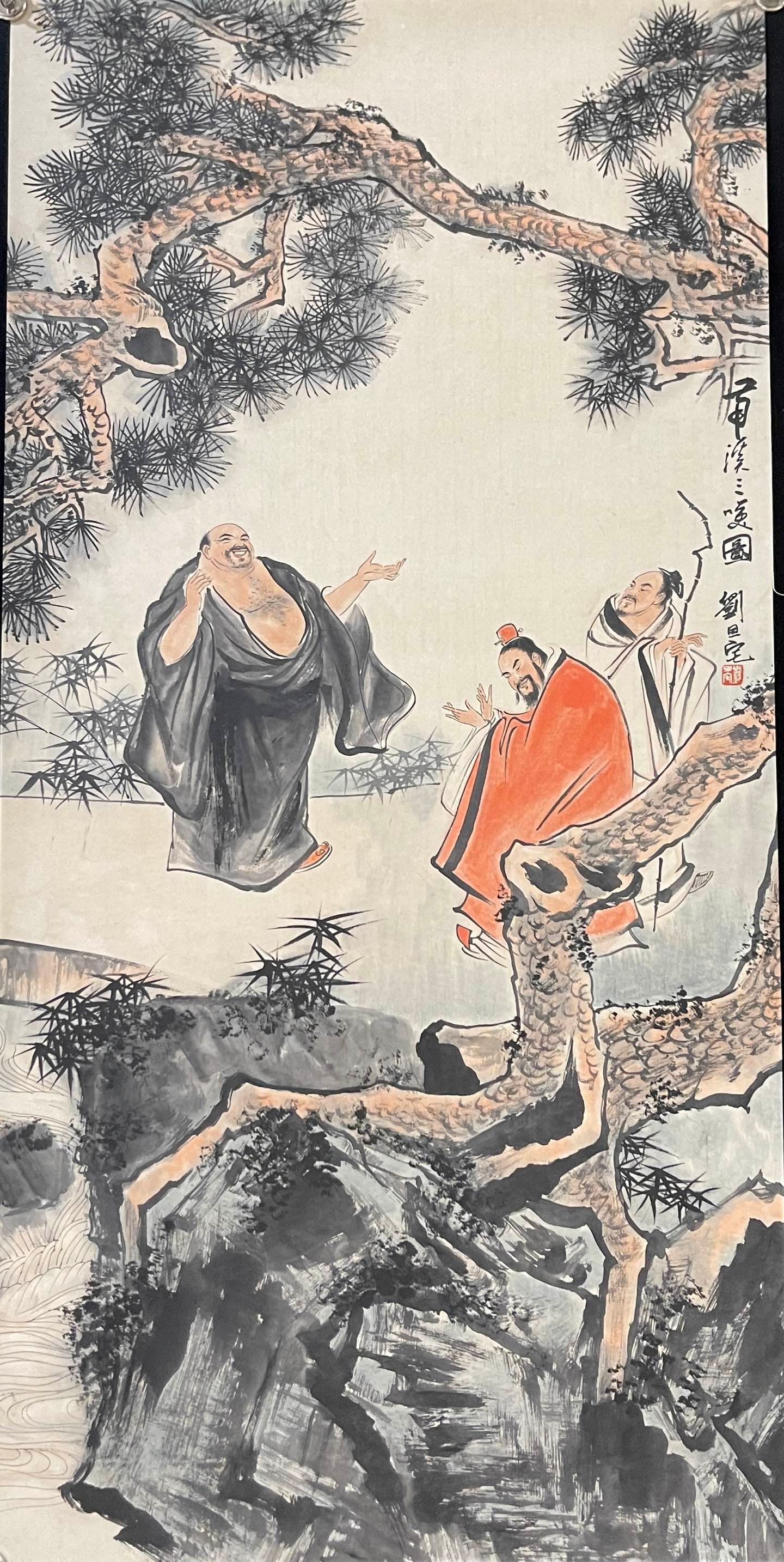 A Set of Chinese Ink Painting of Landscape and Figure on Paper,Liu Danzhai - 8