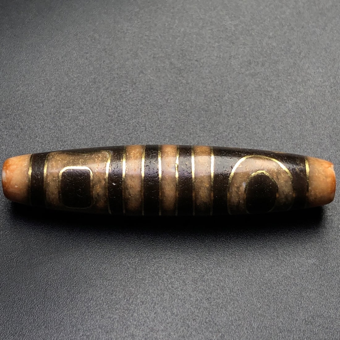 An Exquisite Dzi Bead Pendant,Inlaid Silver Wire - 7