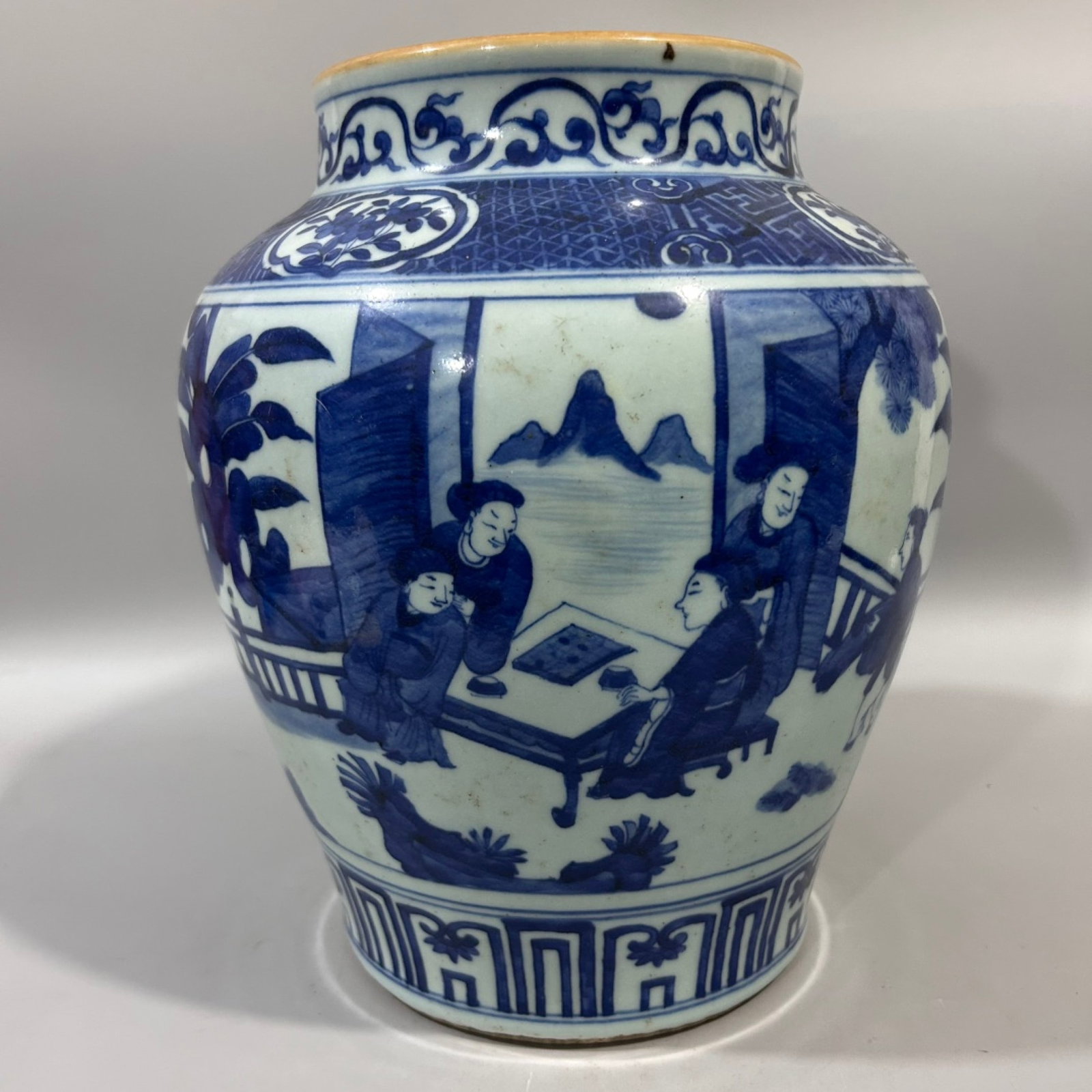 A Rare Blue and White Character and Story Pattern Jar - 4