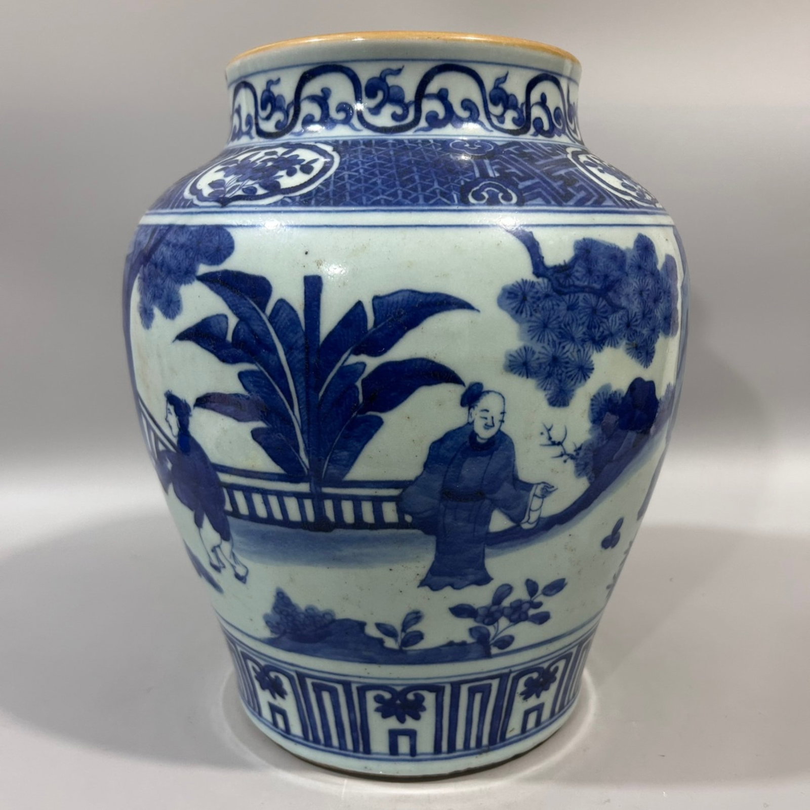 A Rare Blue and White Character and Story Pattern Jar - 5