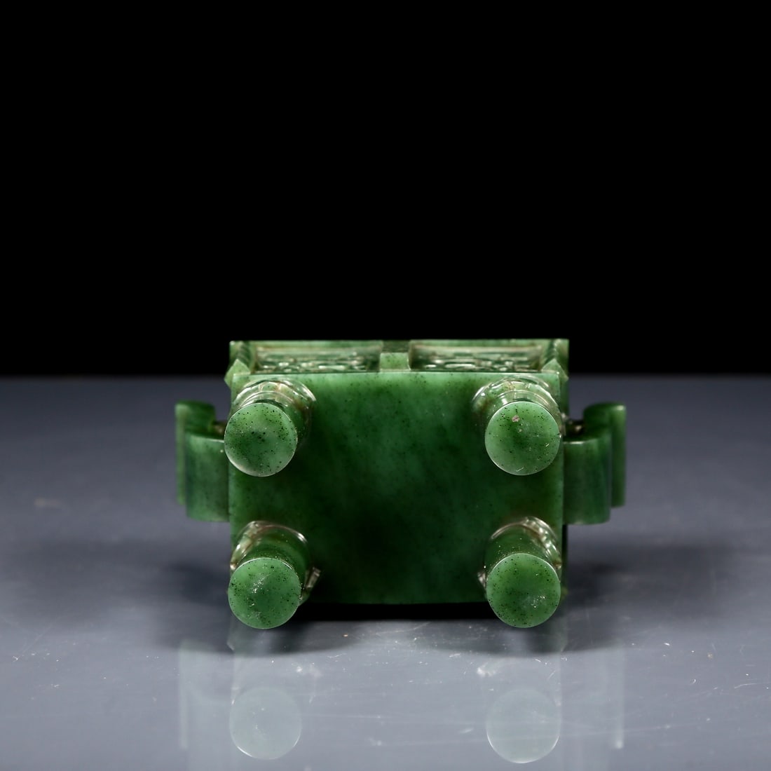 An Exquisite Jasper Beast-Face Pattern Double-Ears Censer - 9