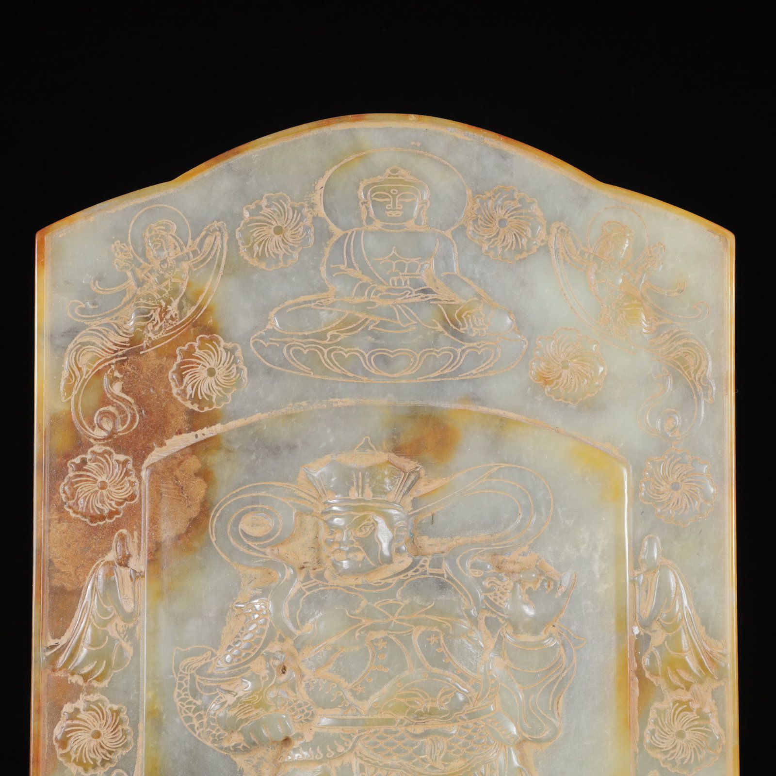 A Exquisite White Jade Figure Pattern Ornament,with Poem - 2