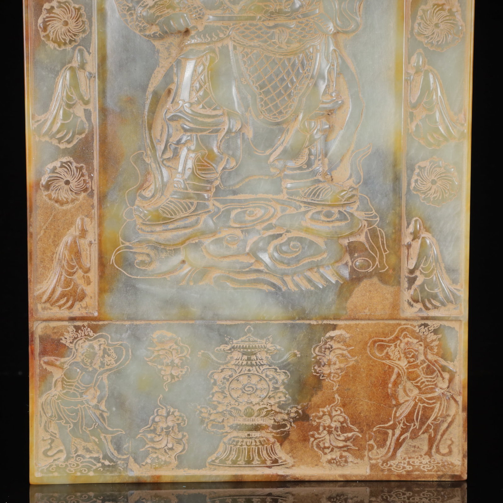 A Exquisite White Jade Figure Pattern Ornament,with Poem - 4