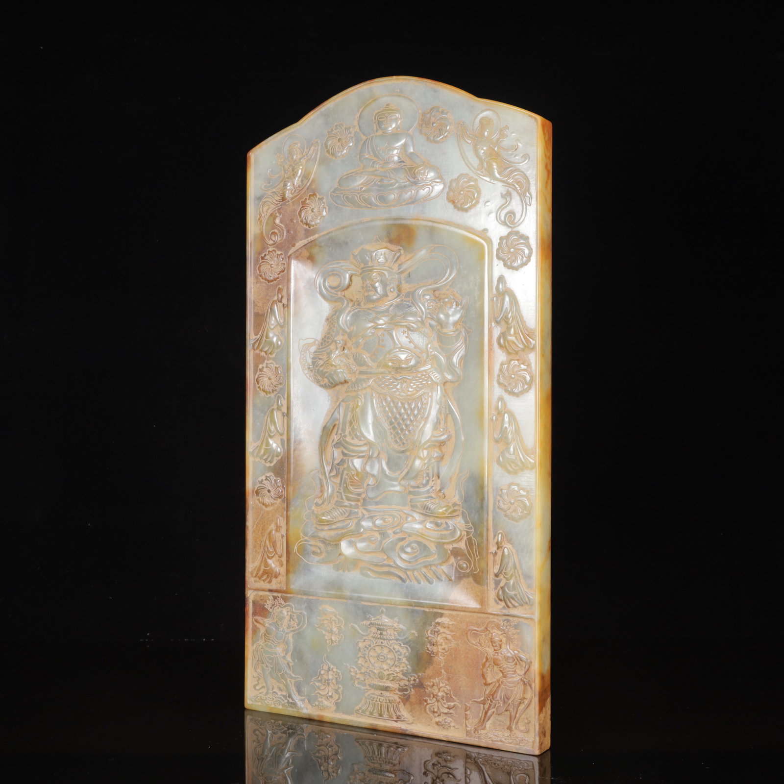 A Exquisite White Jade Figure Pattern Ornament,with Poem - 5