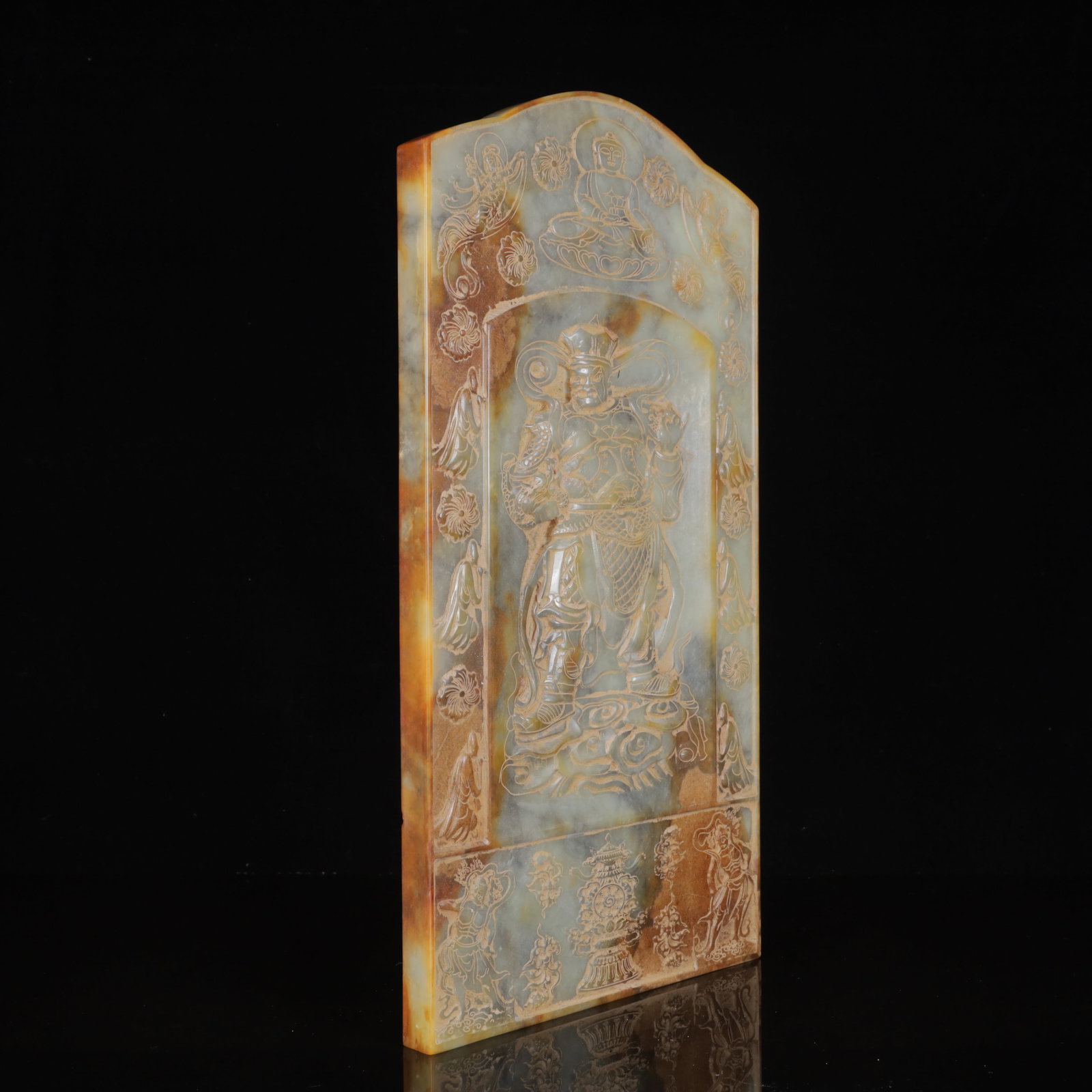 A Exquisite White Jade Figure Pattern Ornament,with Poem - 7
