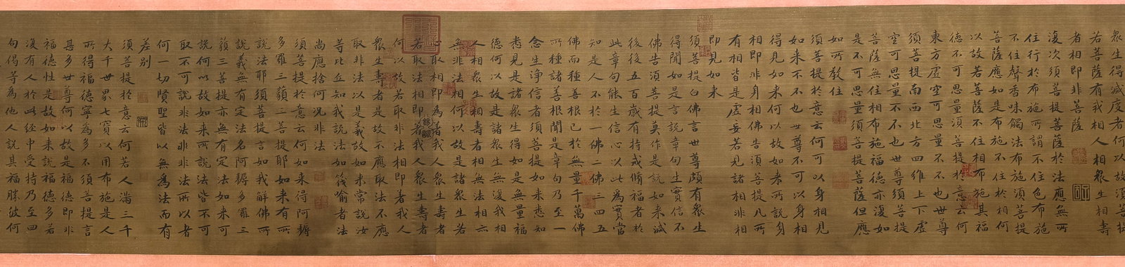 A Chinese Hand Scroll Ink Calligraphy on Silk,Huang Tingjian - 20