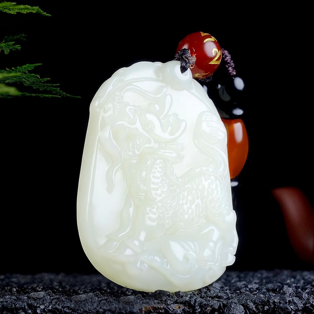 An Exquisite White Jade Kylin Pendant - 3
