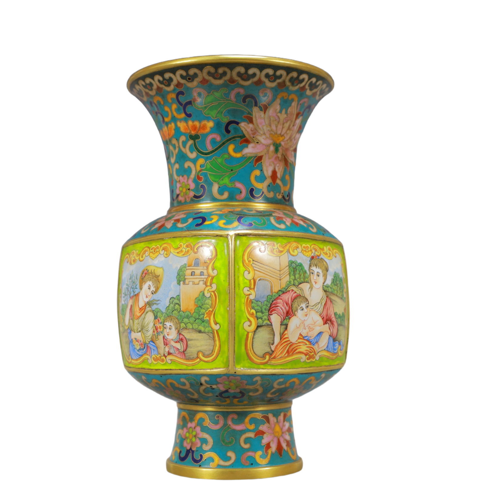 An Exquisite Painted Enamel Figure Pattern Vase - 4
