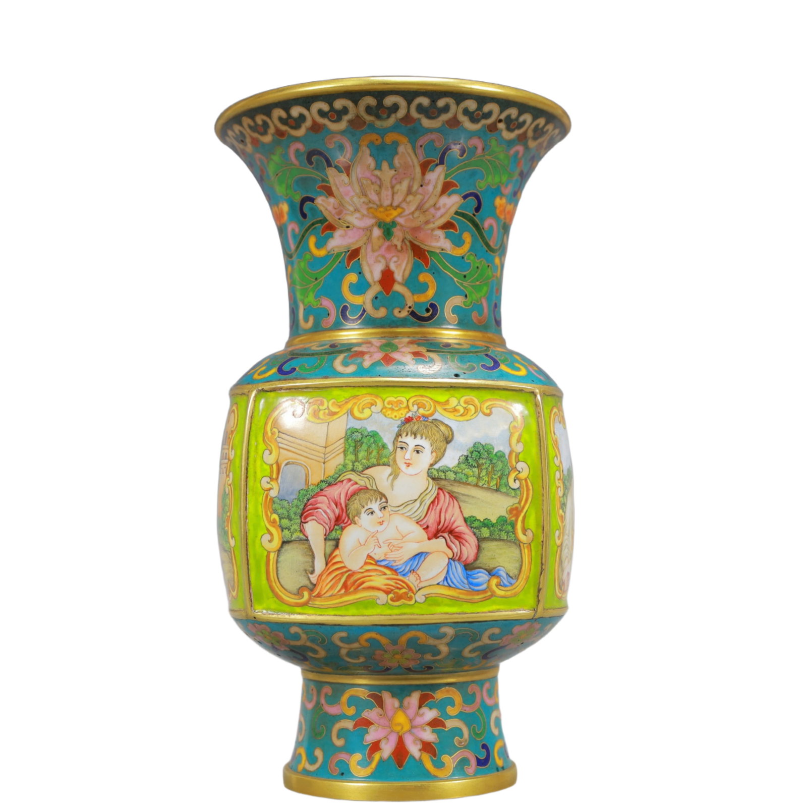 An Exquisite Painted Enamel Figure Pattern Vase - 5
