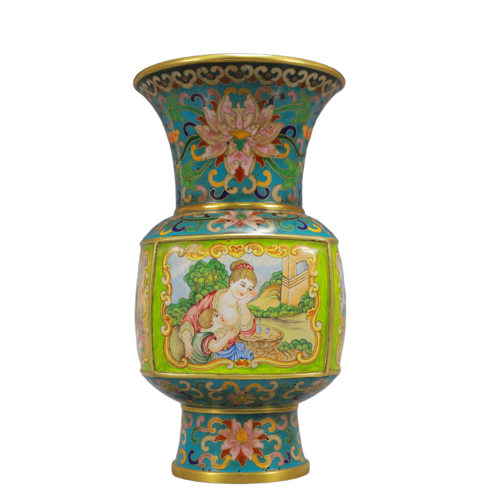 An Exquisite Painted Enamel Figure Pattern Vase - 9