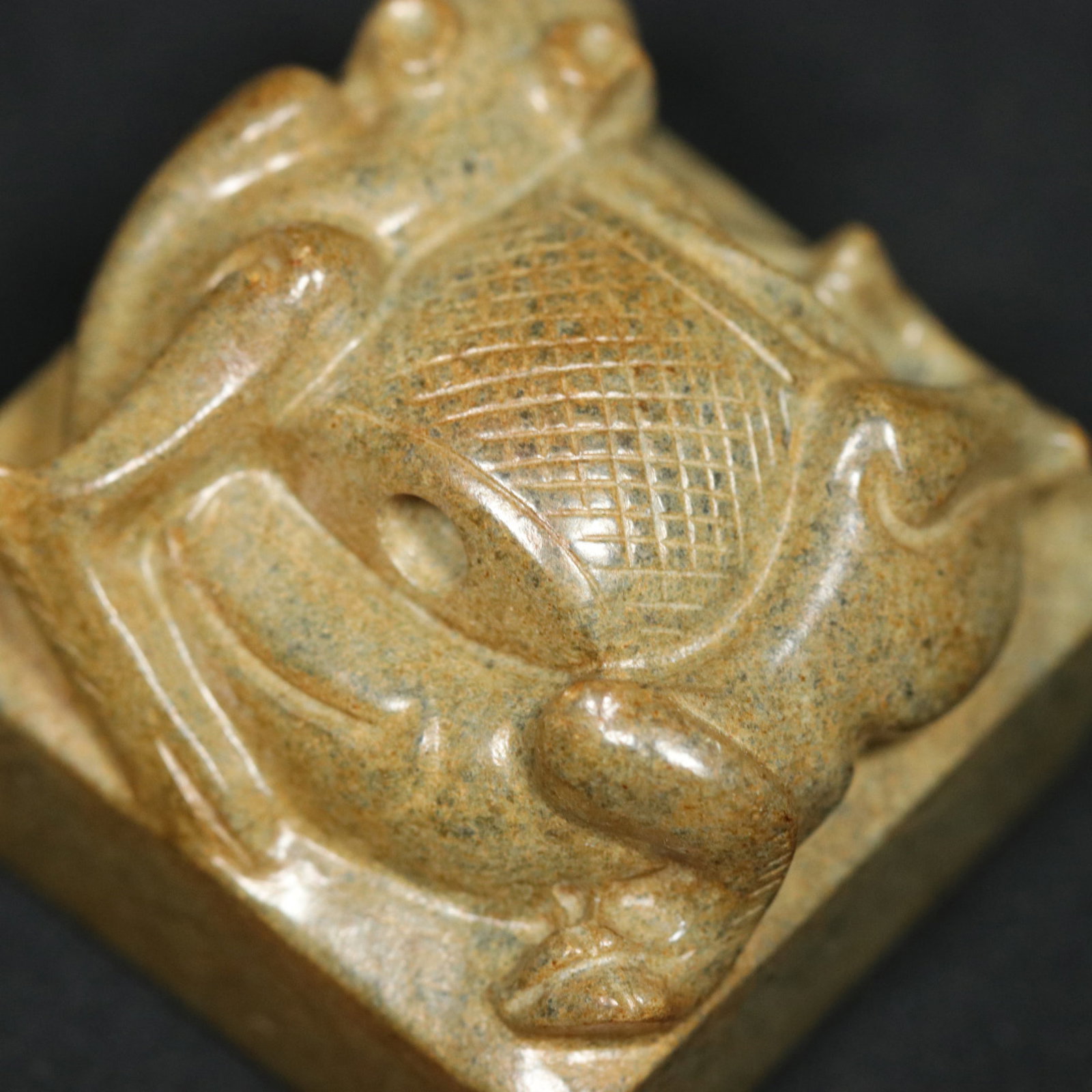 An Exquisite Archaic Jade Chi-Dragon Pattern Seal - 5