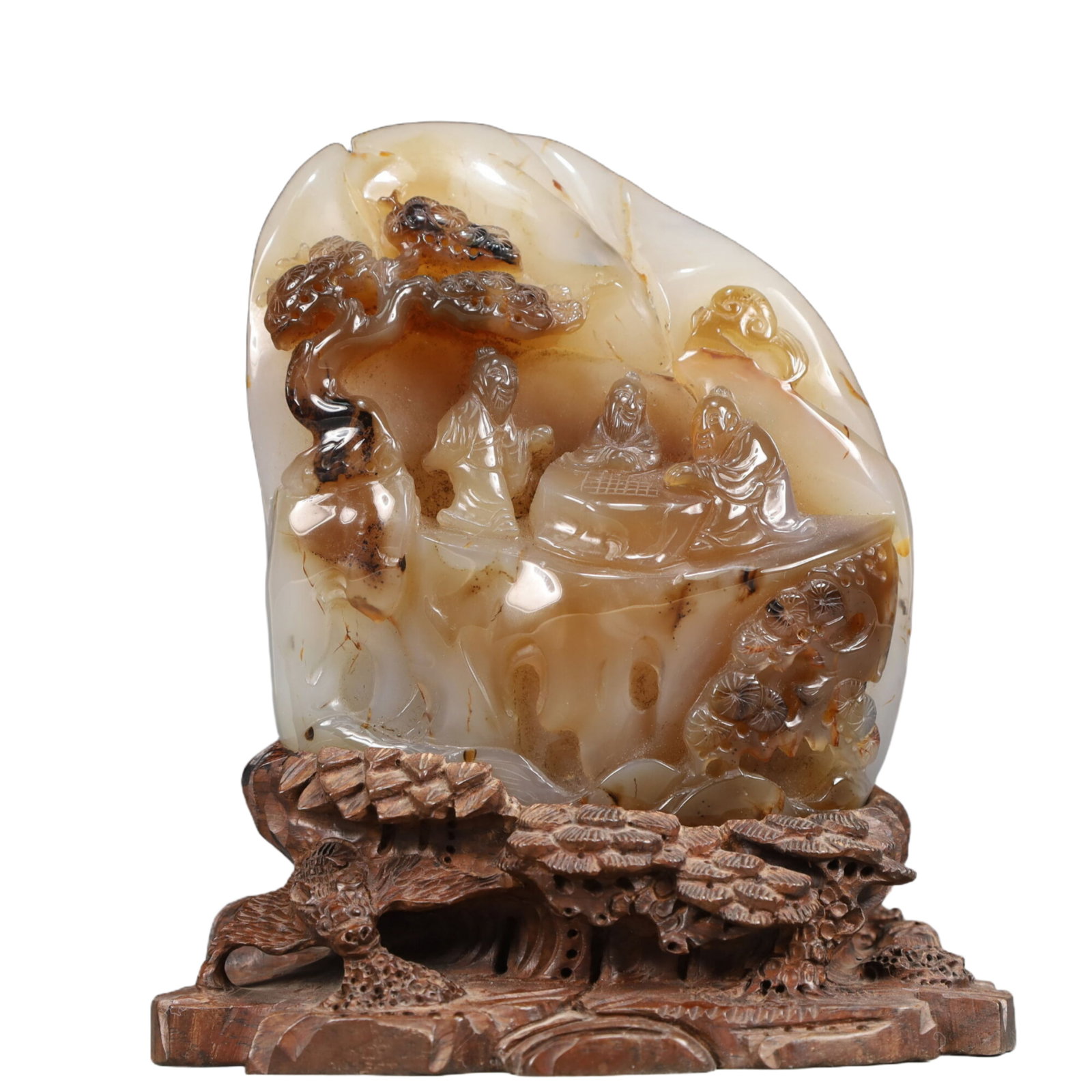 An Exquisite Agate Landscape and Figure Pattern Ornament - 2