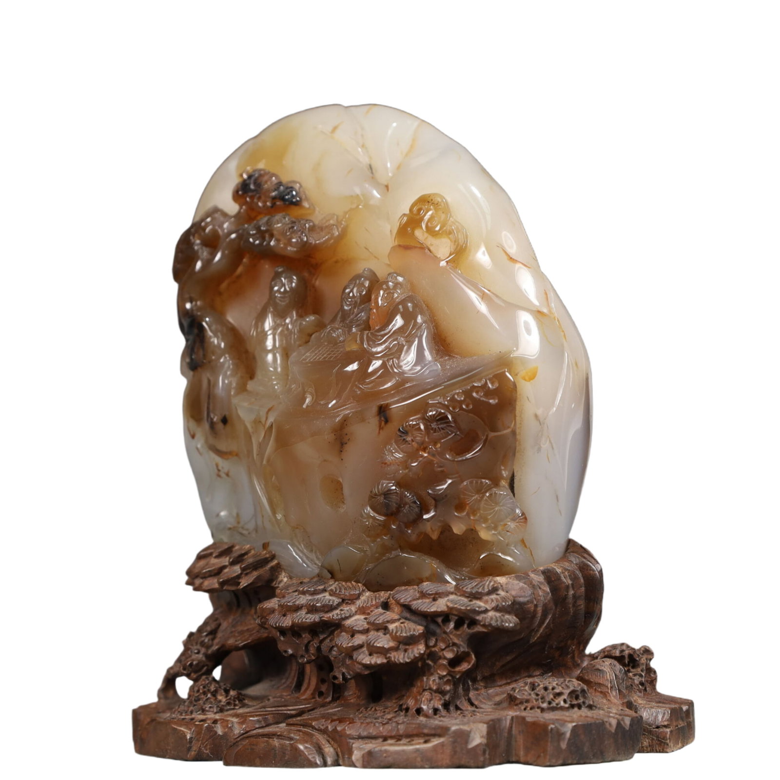 An Exquisite Agate Landscape and Figure Pattern Ornament - 3
