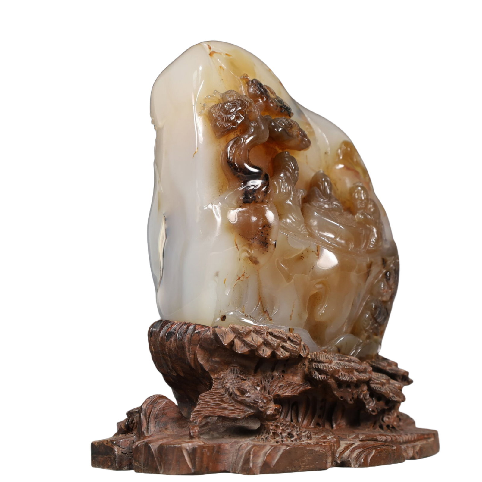 An Exquisite Agate Landscape and Figure Pattern Ornament - 4