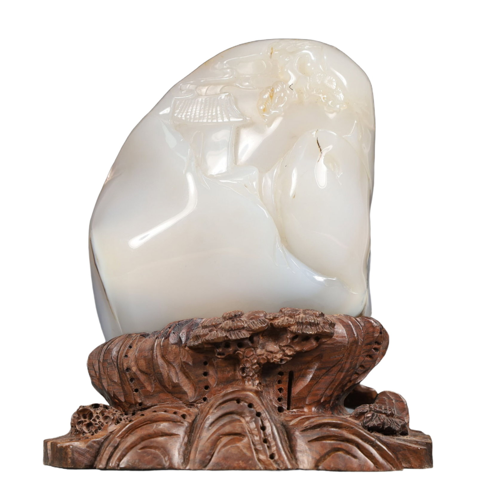 An Exquisite Agate Landscape and Figure Pattern Ornament - 6