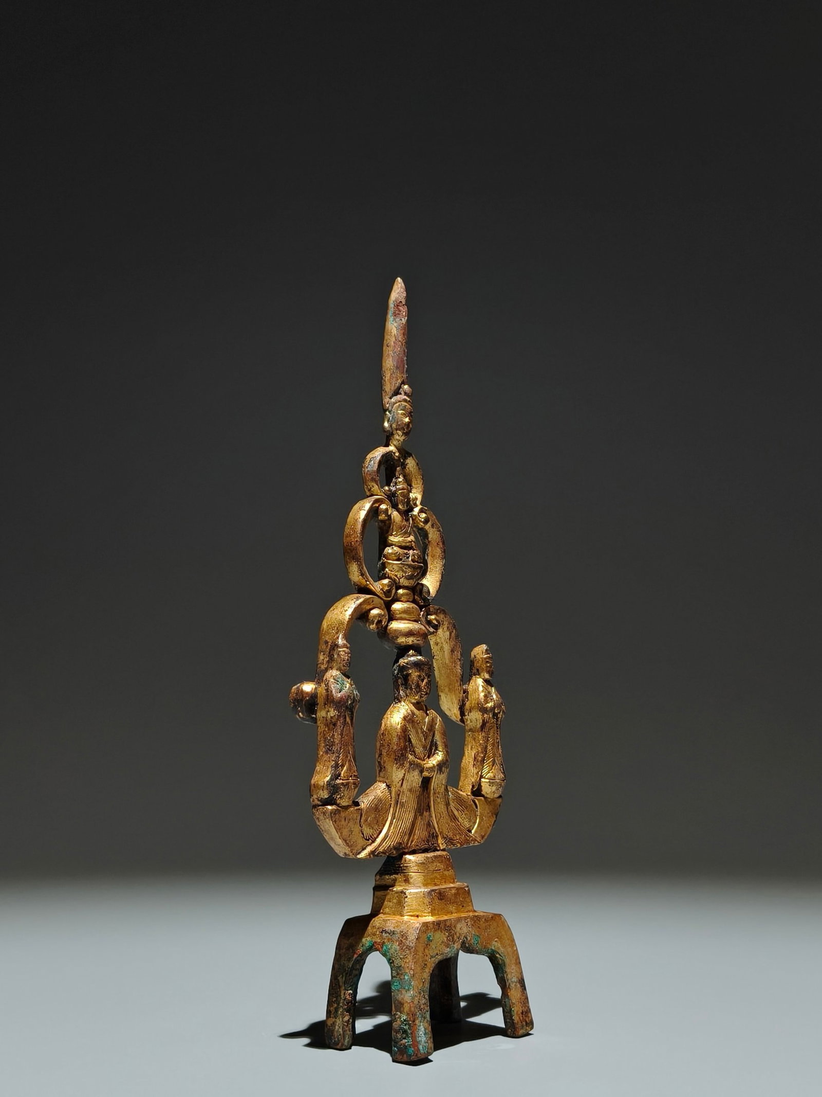 A Solemn Gilt Bronze Buddha Statue - 8