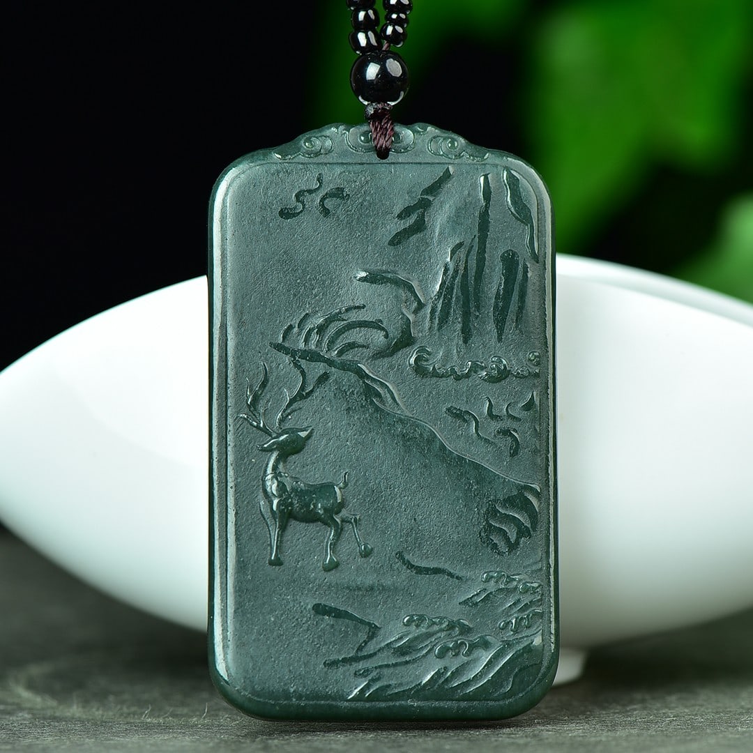An Exquisite Sapphire Maitreya Buddha Pattern Pendant - 5
