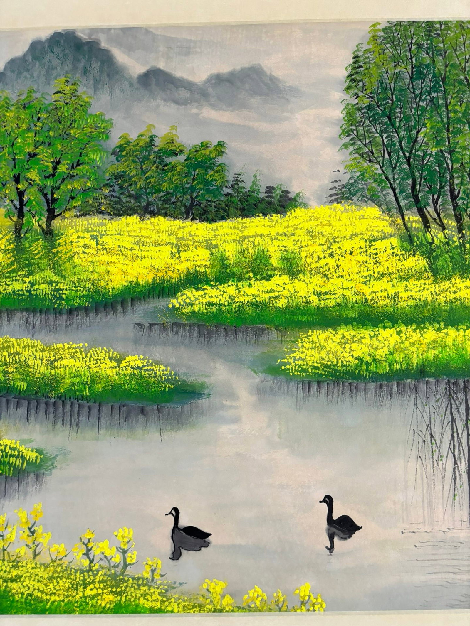 A Chinese Ink Painting of Flower and Bird on Paper,Wu Guanzhong - 7