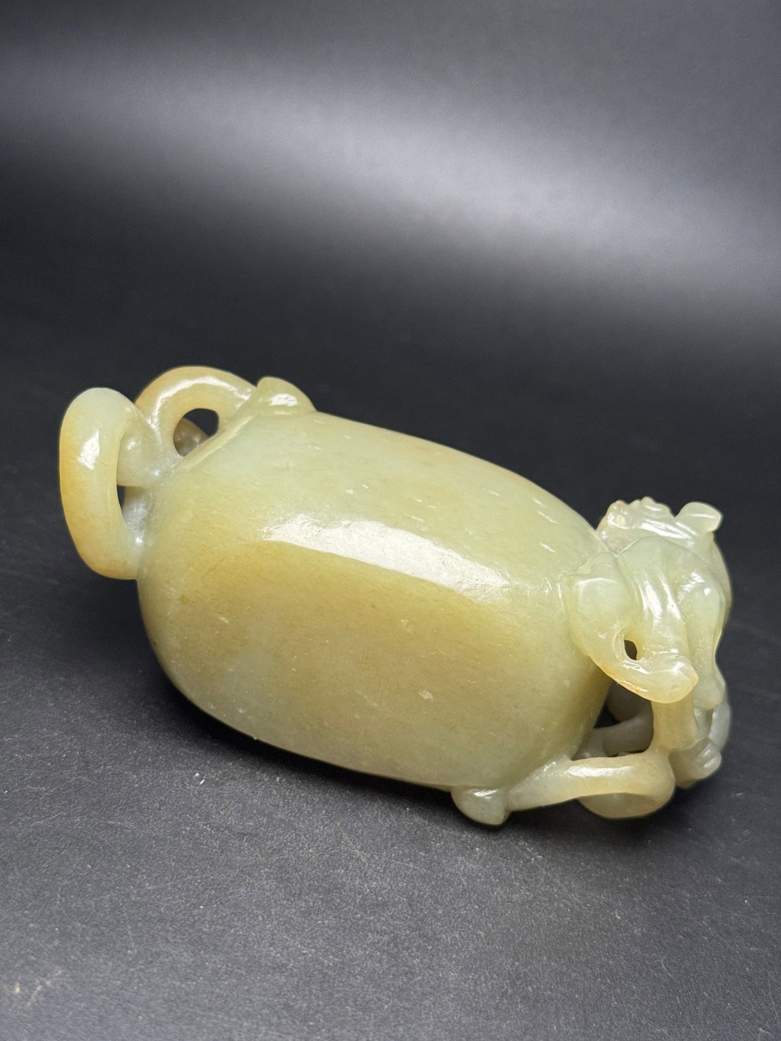 An Exquisite White Jade Chi-Dragon Pattern Brush Washer - 7