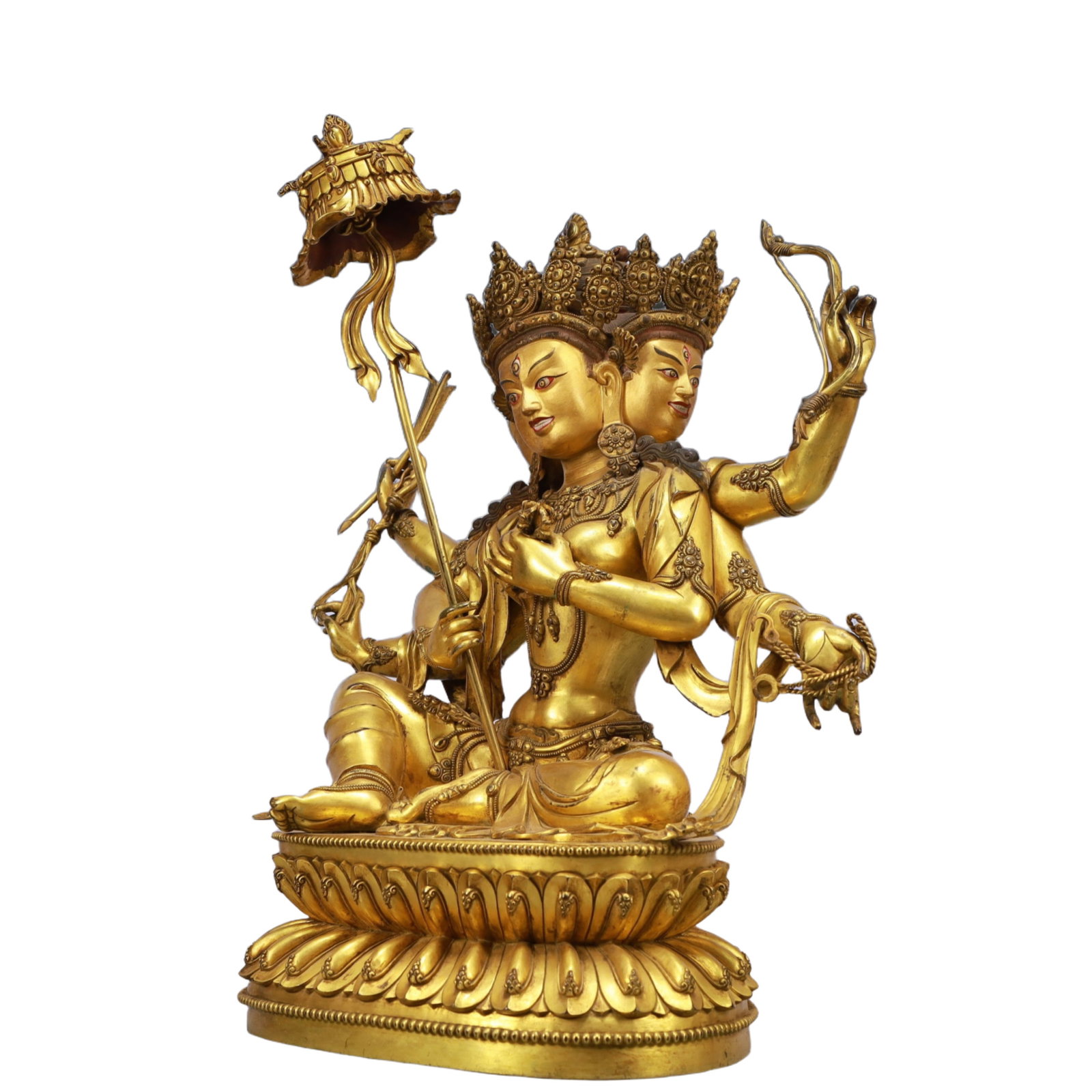 A Solemn Gilt Bronze Statue of Gautama¡¯s Mother - 6
