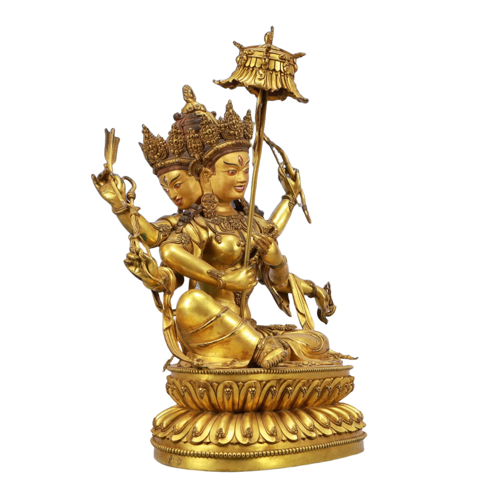 A Solemn Gilt Bronze Statue of Gautama¡¯s Mother - 8