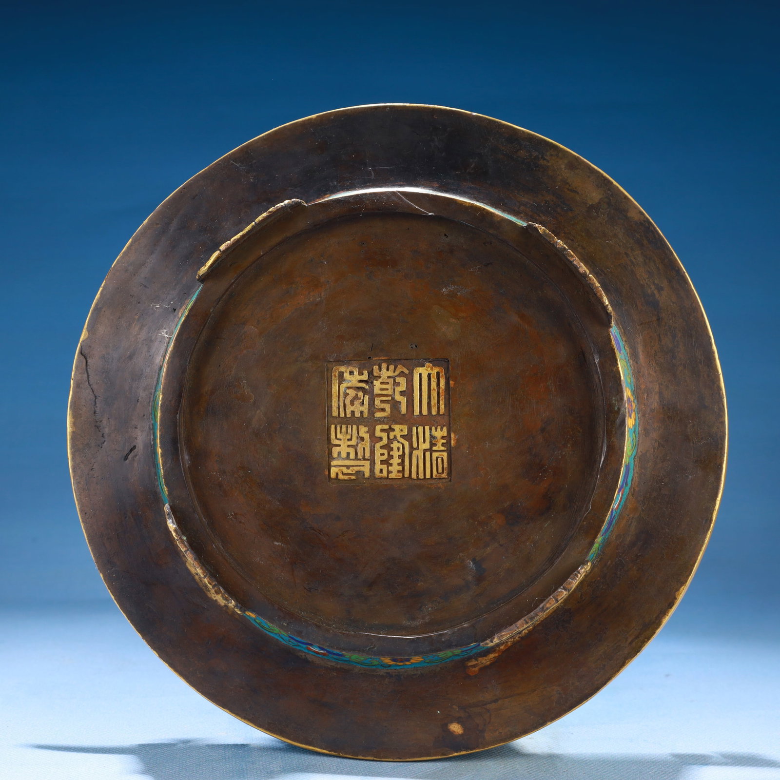 An Exquisite Cloisonne Lotus Pattern Tripod Libation Cup,with Base - 11