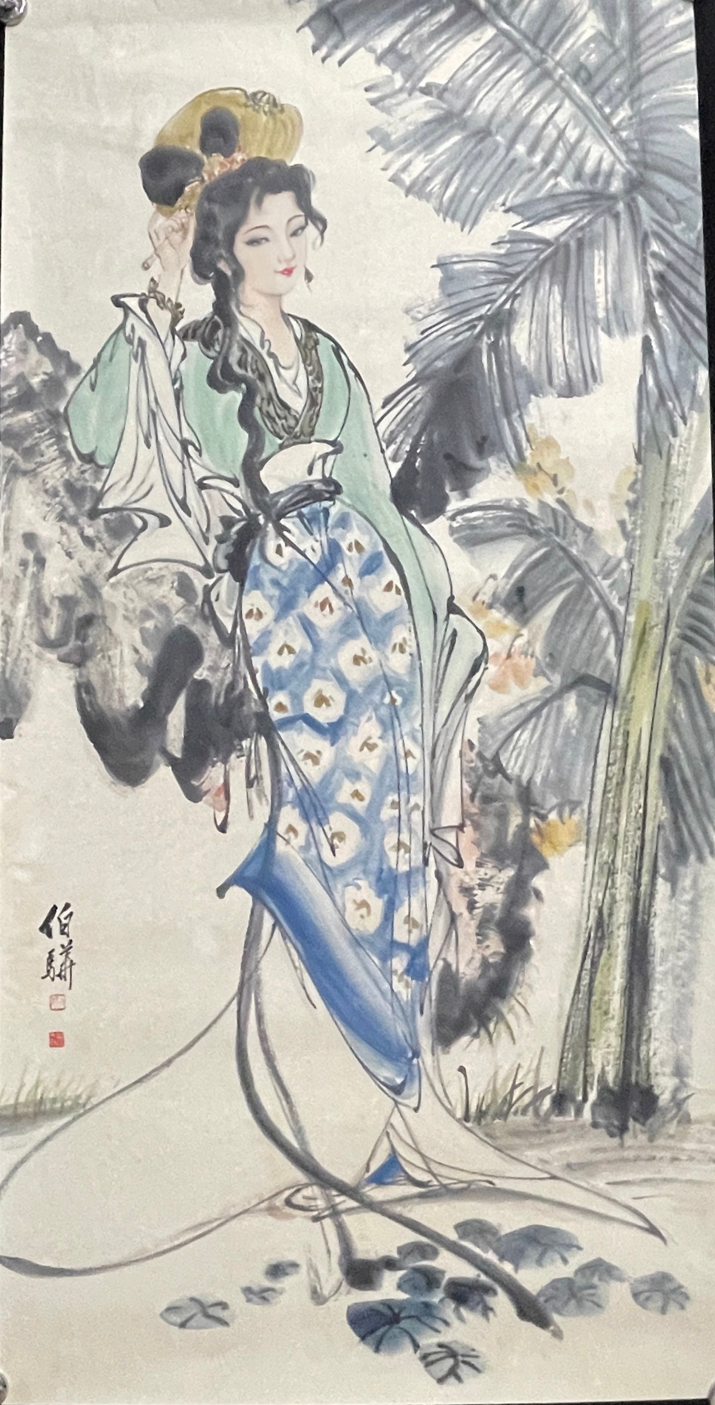 A Set of Chinese Ink Painting of Woman on Paper,Bai Bohua - 8