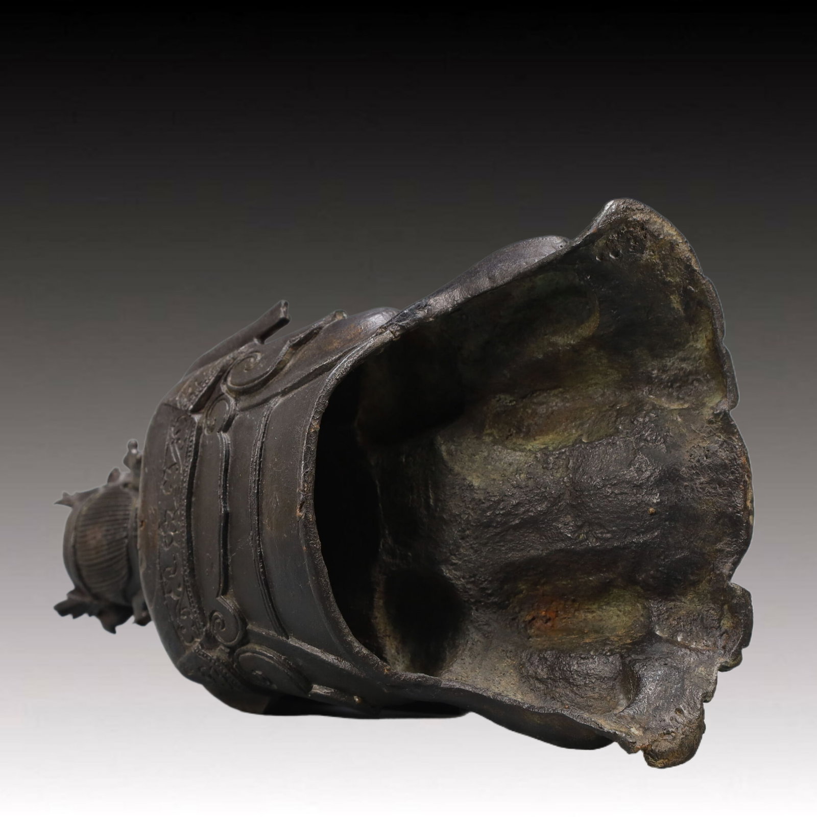 An Excellent Bronze Figure Of Guanyin And A Boy - 10