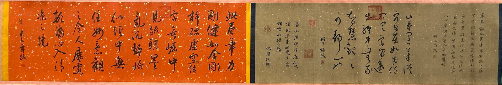 A Chinese Hand Scroll Ink Calligraphy on Silk,Liu Gongquan - 8