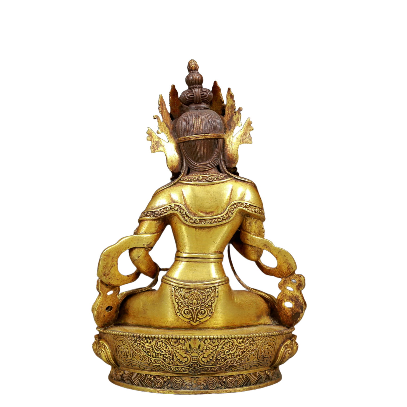 A Solemn Gilt Bronze Statue of Vajrasattva - 8