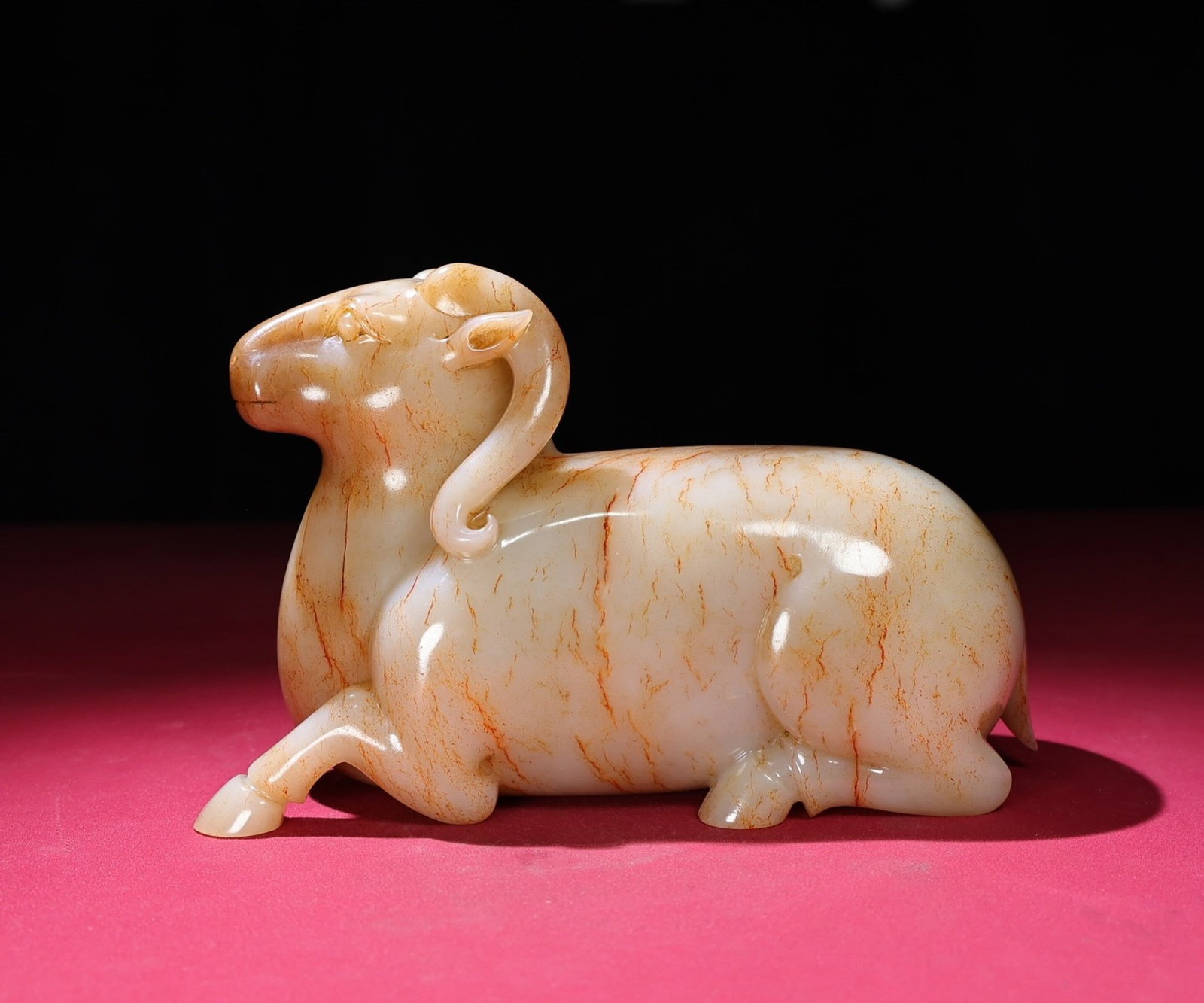 An Exquisite White Jade Sheep Ornament: Estimated Value:13000-26000 An Exquisite White Jade Sheep Ornament,Qing Dynasty,China,Size:193mmx87mmx130mm,Weight:3100g 白玉羊摆件,中国清代