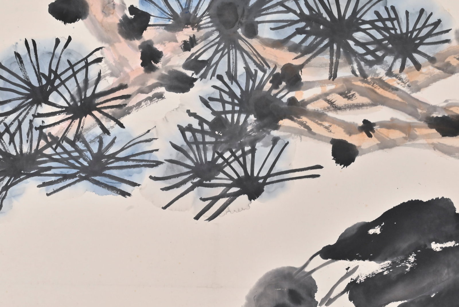 A Chinese Vertical Scroll Ink Painting of Pine and Eagle on Paper,Li Kuchan - 9