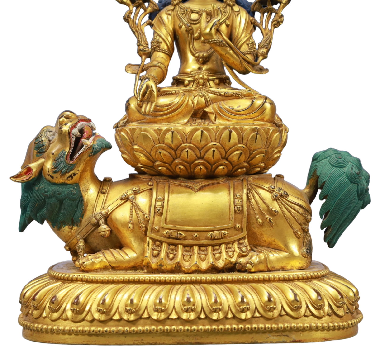A Solemn Gilt Bronze Statue of Samantabhadra - 3