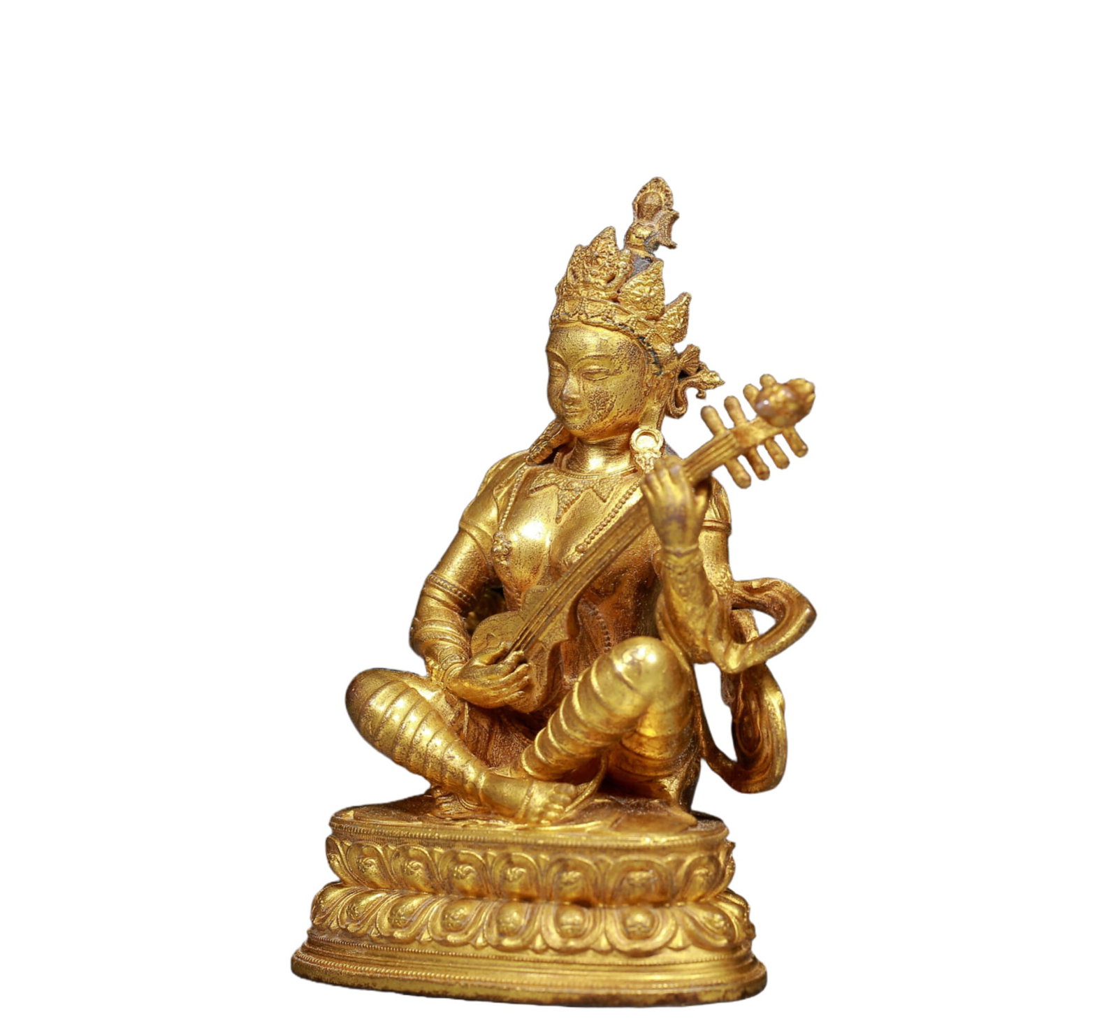 A Solemn Gilt Bronze Statue of Gadgadasvara - 2