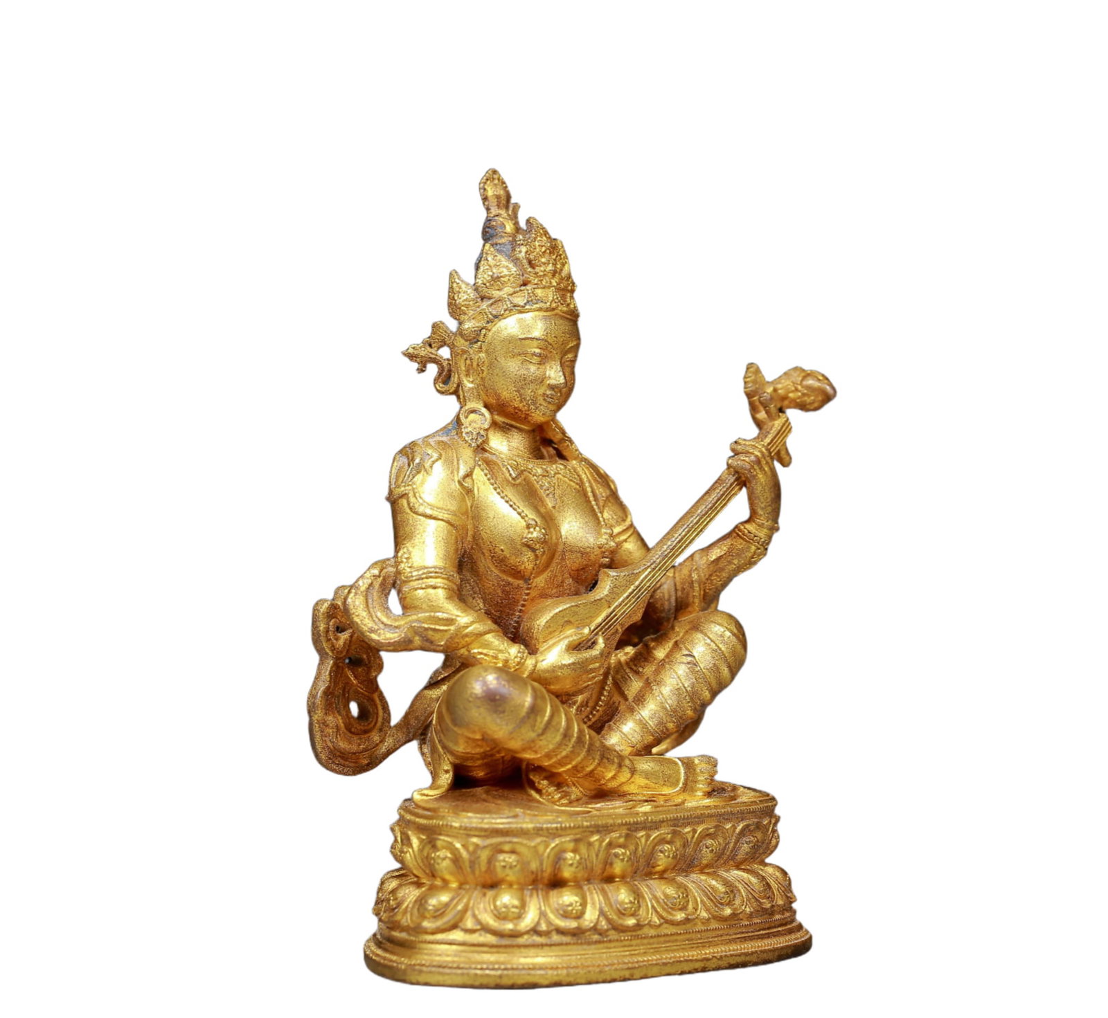 A Solemn Gilt Bronze Statue of Gadgadasvara - 3