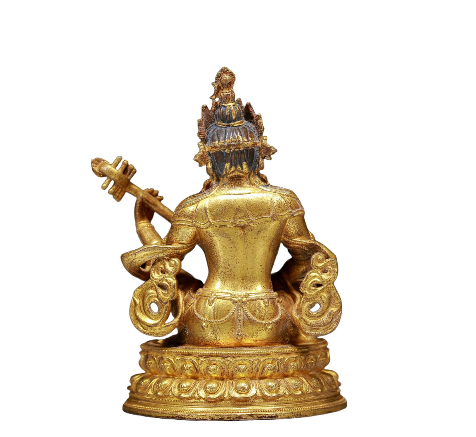 A Solemn Gilt Bronze Statue of Gadgadasvara - 4