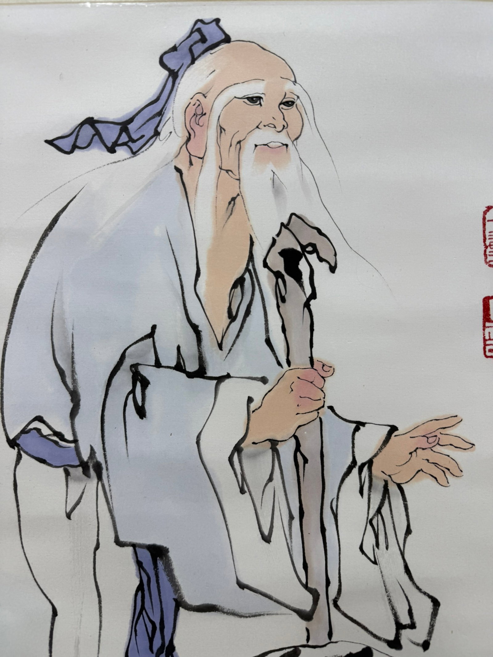 A Chinese Vertical Scroll Ink Painting of Figure and Tiger on Paper,Fan Zeng - 3