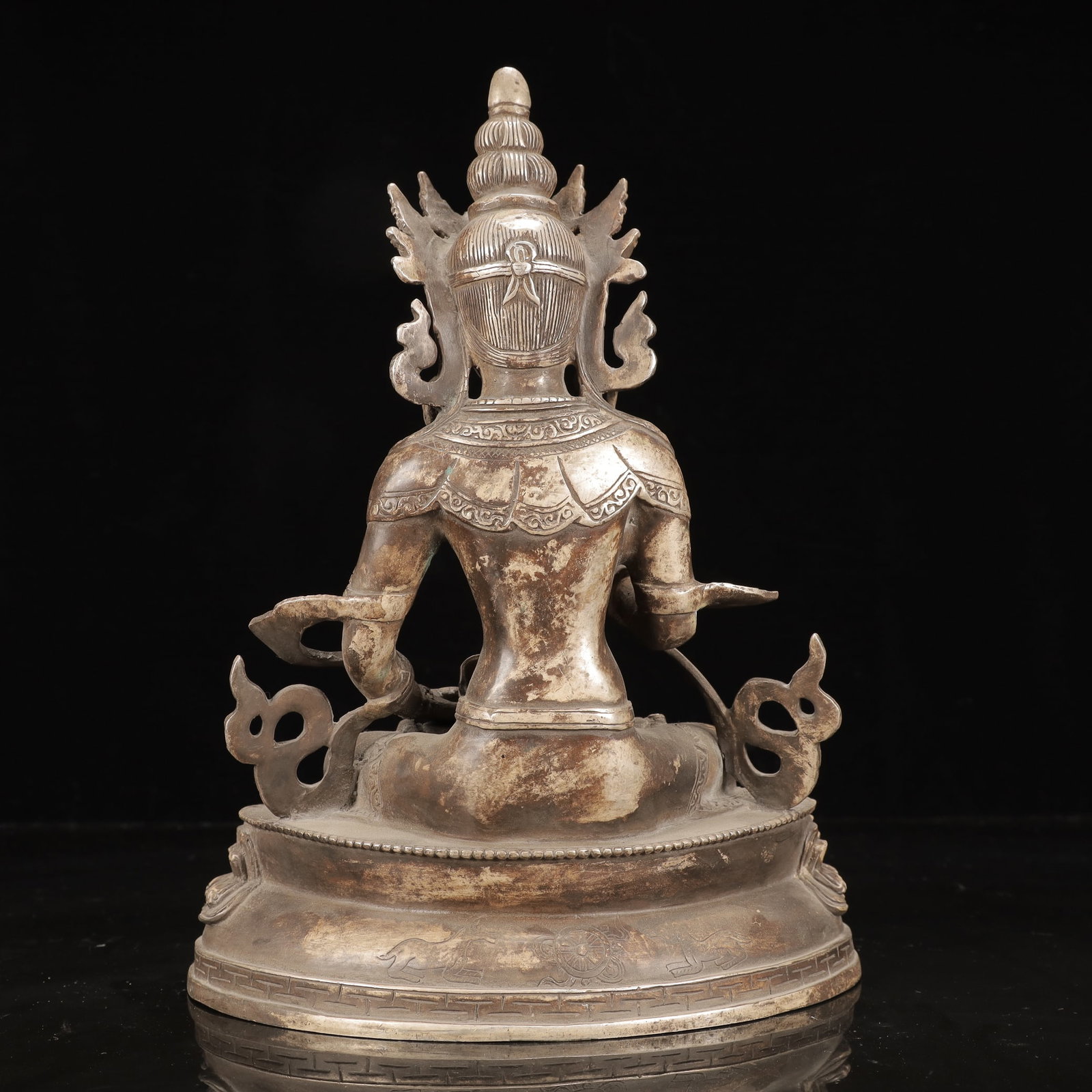 An Exquisite Silver-Plated Bronze Statue of Vajrasattva - 9