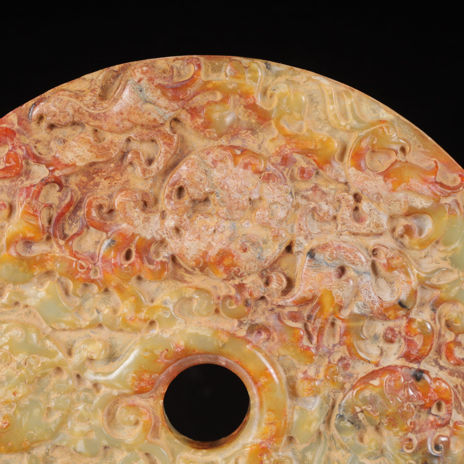 An Exquisite White Jade Dragon and Phoenix Pattern Jade Pendant,with Poem - 2