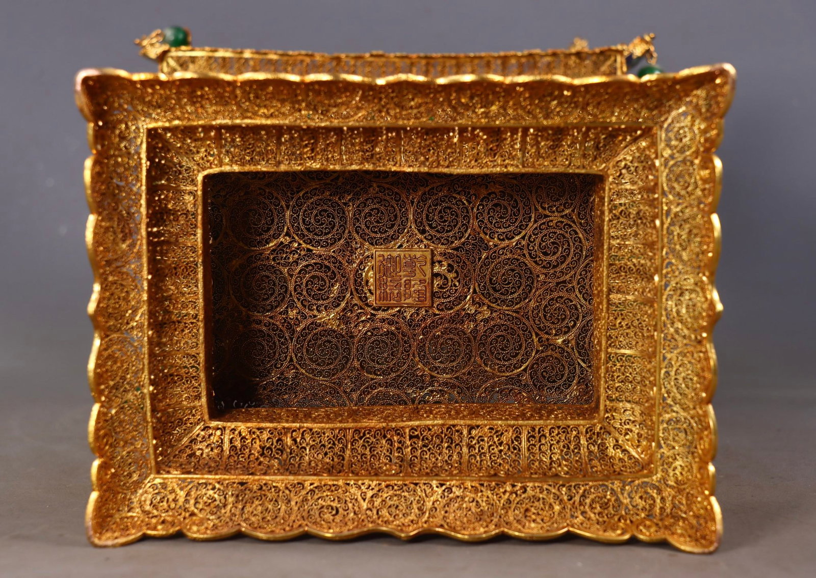 A Huge Filigree and Gilding Niche,Inlaid Gems - 9