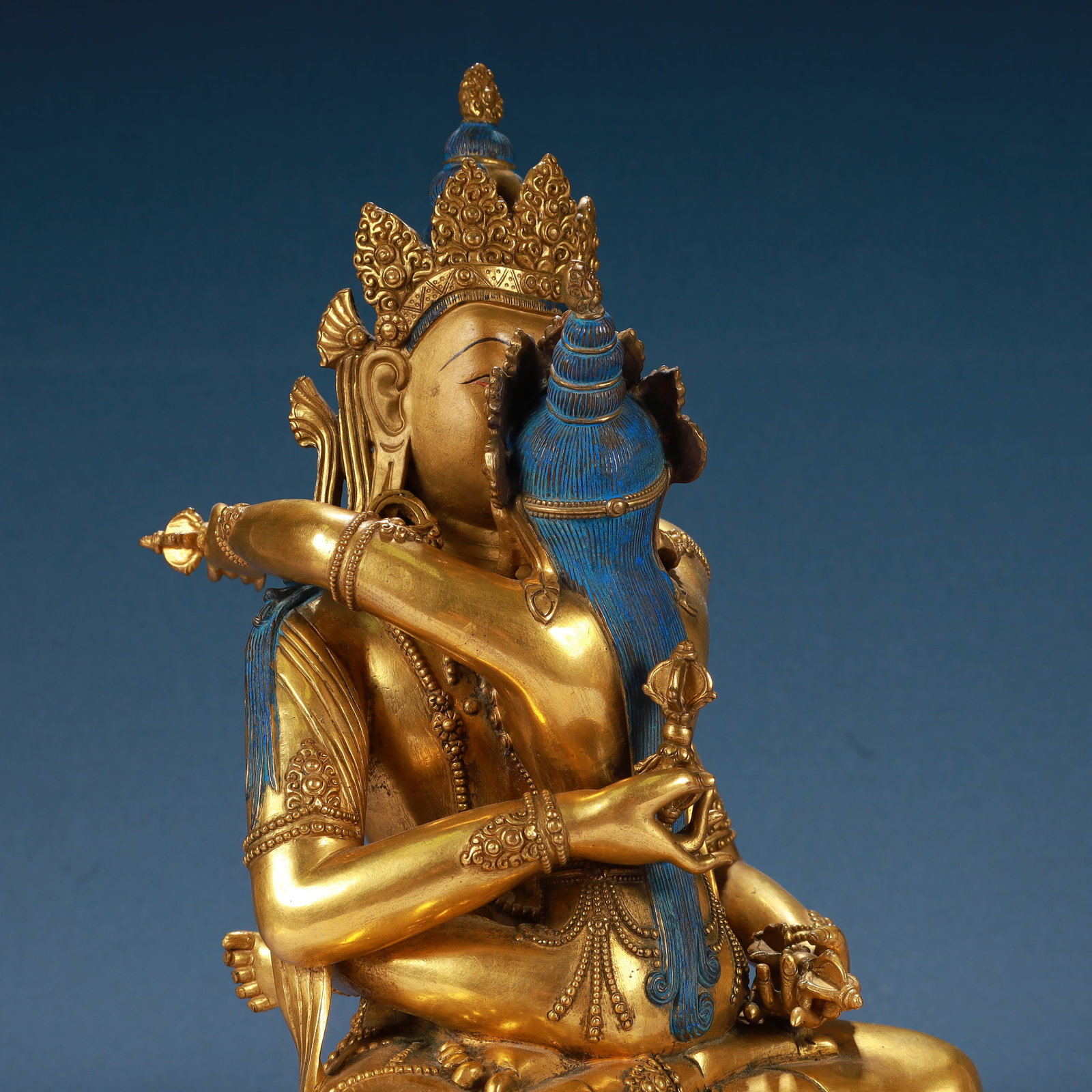 A Solemn Gilt Bronze Buddha Statue - 8